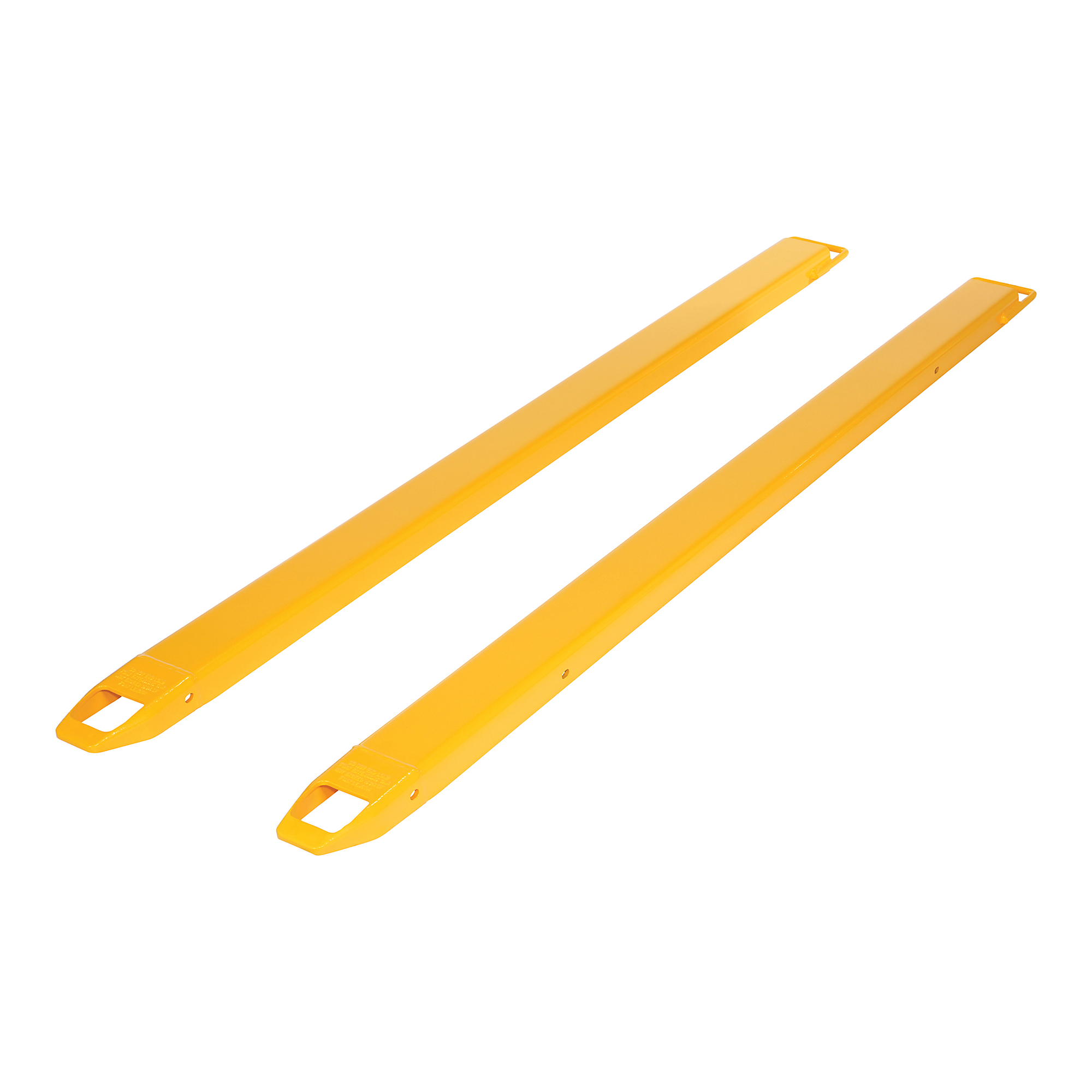 Vestil Steel Fork Extensions 4 In. x 90 In. 4000 Lb. Capacity Yellow